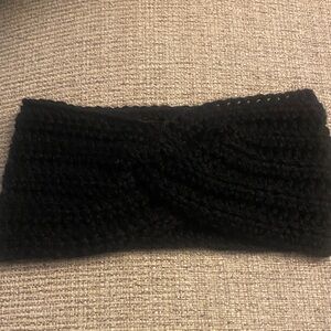 Women’s Handmade Black Crocheted Headband